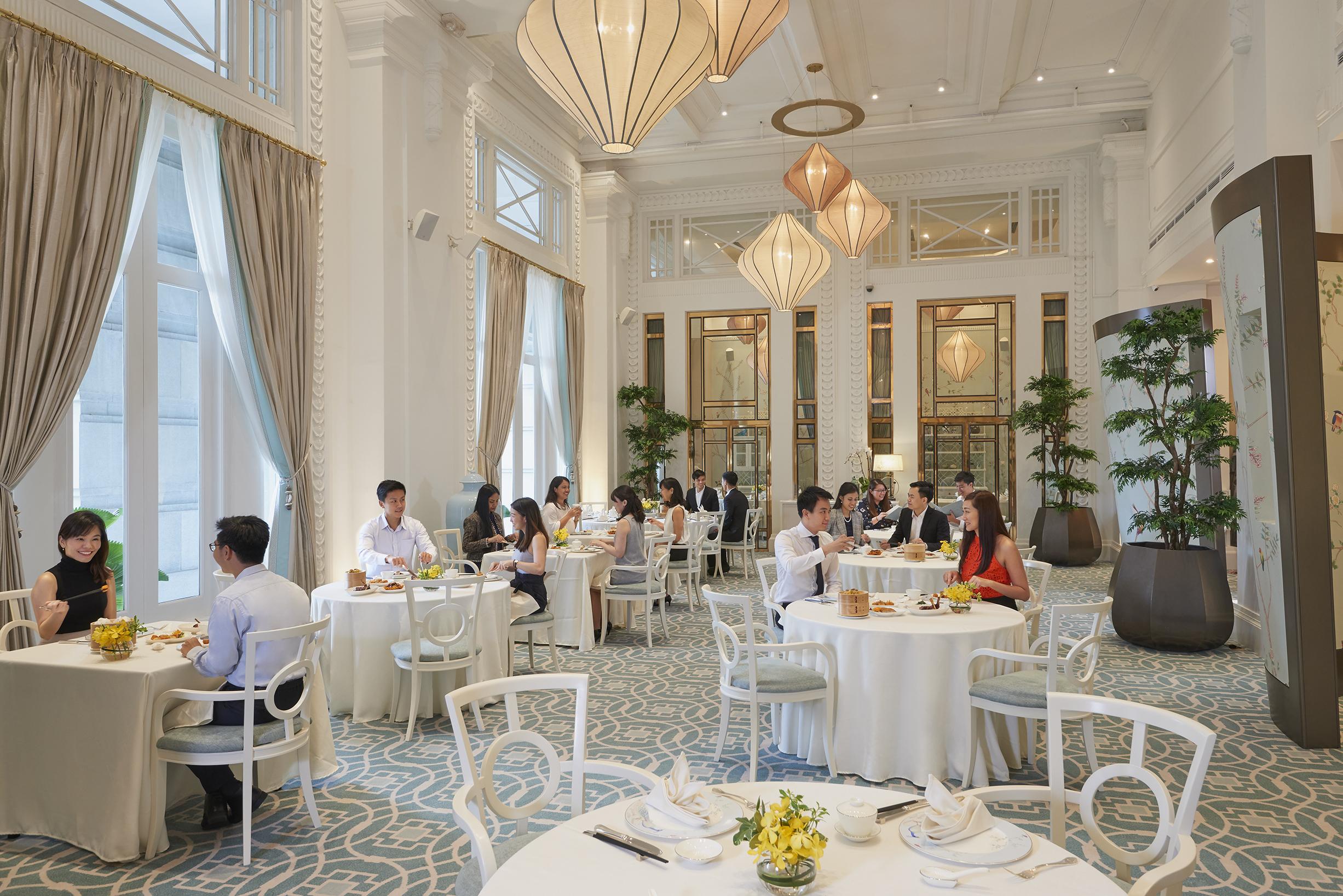 The Fullerton Hotel Szingapúr Kültér fotó The restaurant at Raffles